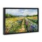 Stupell Industries Bright Hued Wildflower Path Floater Framed Canvas Wall Art Design by LSR Design Studio